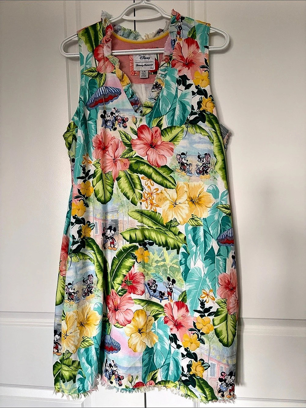 Tommy Bahama Disney Friends on the Move Linen Shift Dress Women’s Large